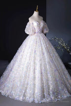 Lovely Off Shoulder Sweetheart Lace Long Formal Dress, Lace Party Dress Prom Dress