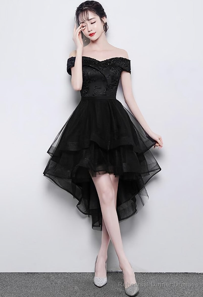 Lovely Simple Black High Low New Homecoming Dress , Party Dresses Secondary image