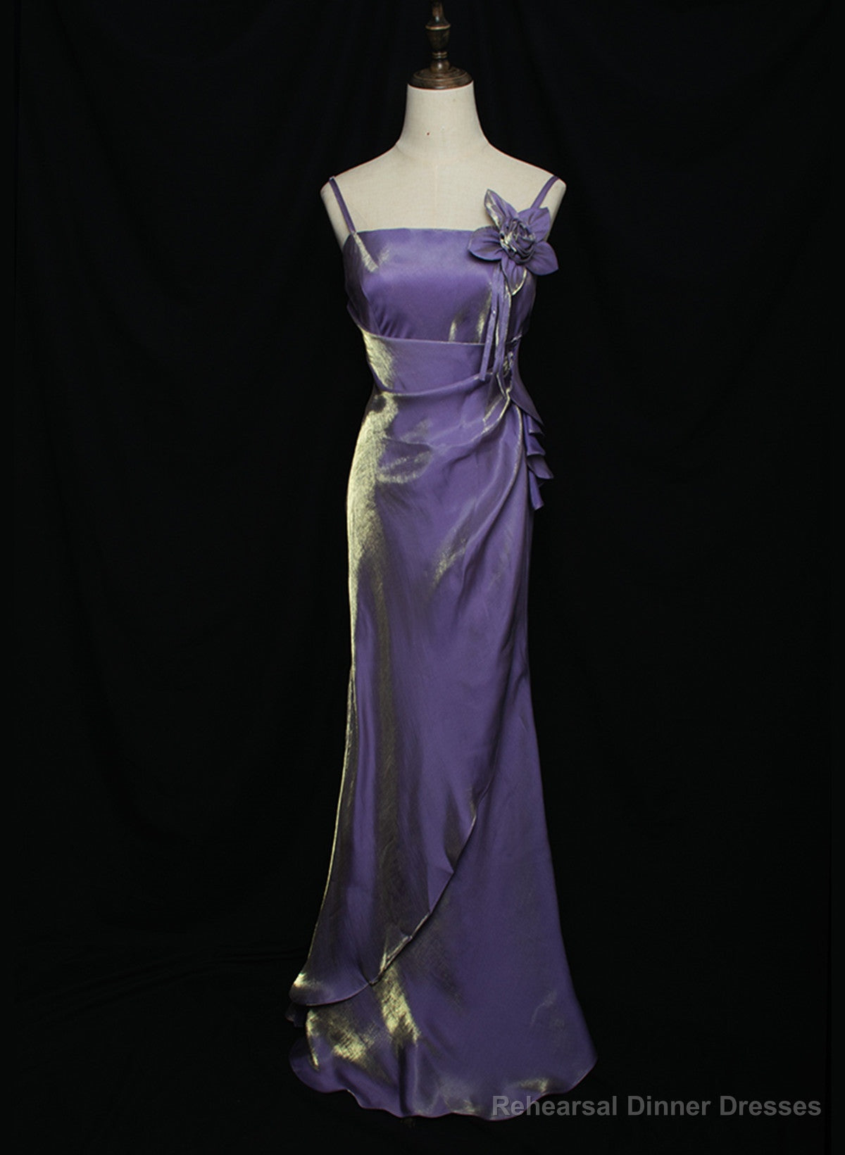 Lovely Straps Simple Long Party Dress, Vintage Style Floor Length Evening Dress Main image