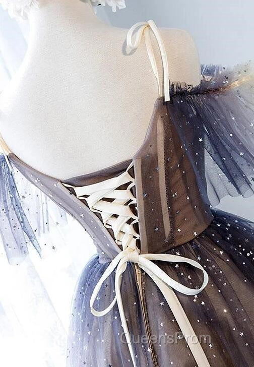 Lovely Tulle Offshoulder Short Evening Prom Dress, Lace Up Homecoming Dress