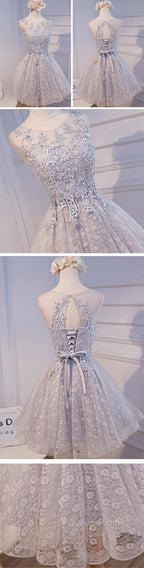 Lovely Vintage Sleeveless Full Floral Prints Appliques Clairvoyant Outfit Lace Up Back Homecoming Dress