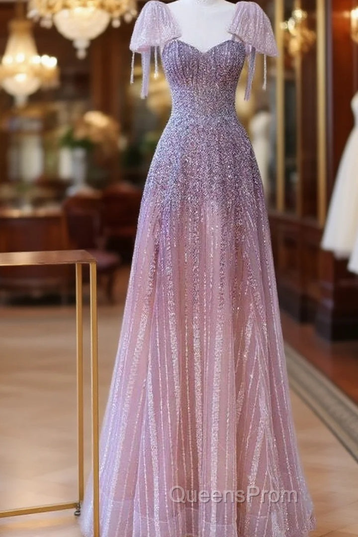 Luxurious A Line Straps Long Evening Prom Dress Main image