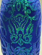 Luxurious Royal Blue Mermaid V-Neck Sequined Long Classy Prom Dress