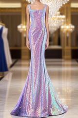 Luxurious Shiny Long Sequin Evening Prom Dress
