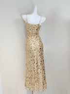 Luxury Gold Mermaid Strapless V-Neck Sequined Long Classy Prom Dress
