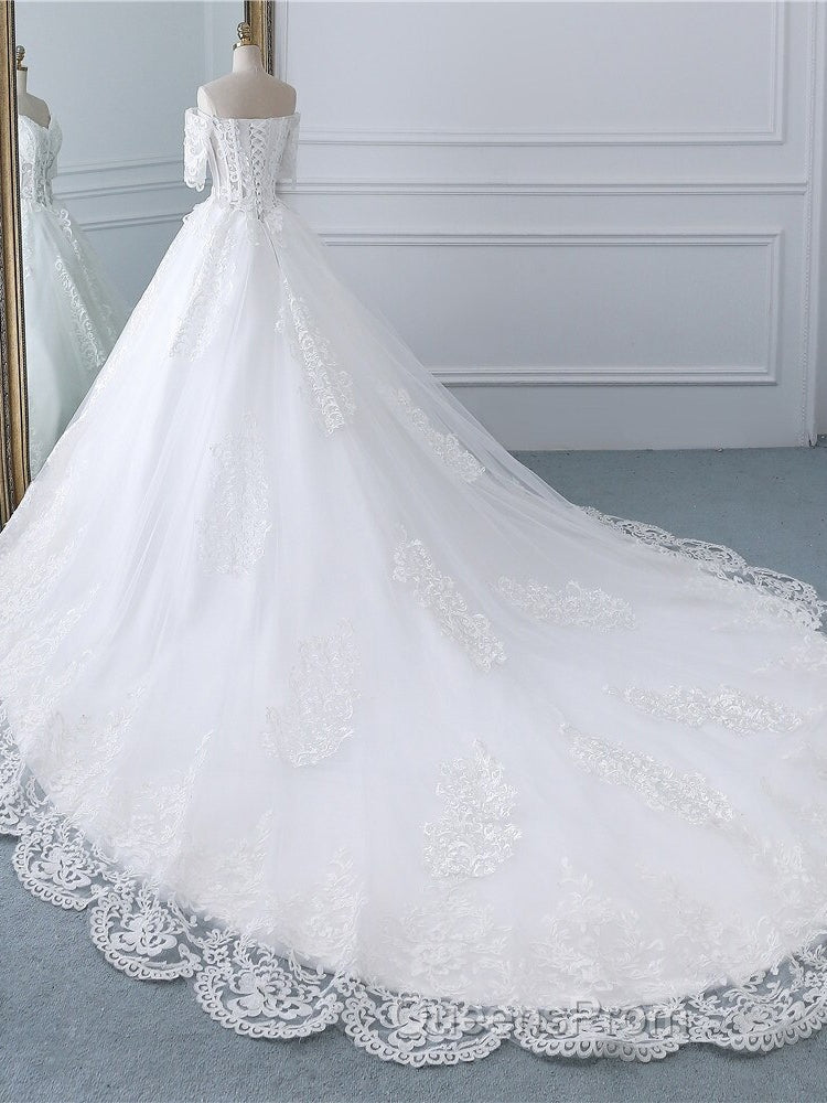 Luxury Lace Vestidos De Novia Ball Gown Wedding Dress Evening Prom Dress Long Secondary image