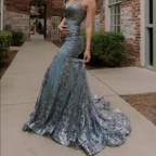 Luxury Mermaid Black Girl Long Classy Prom Dress Birthday Outfit