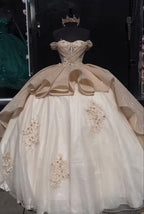 Luxury Quinceanera Dress Applique Corset Ball Gown Classy Prom Sweet 16 Dress