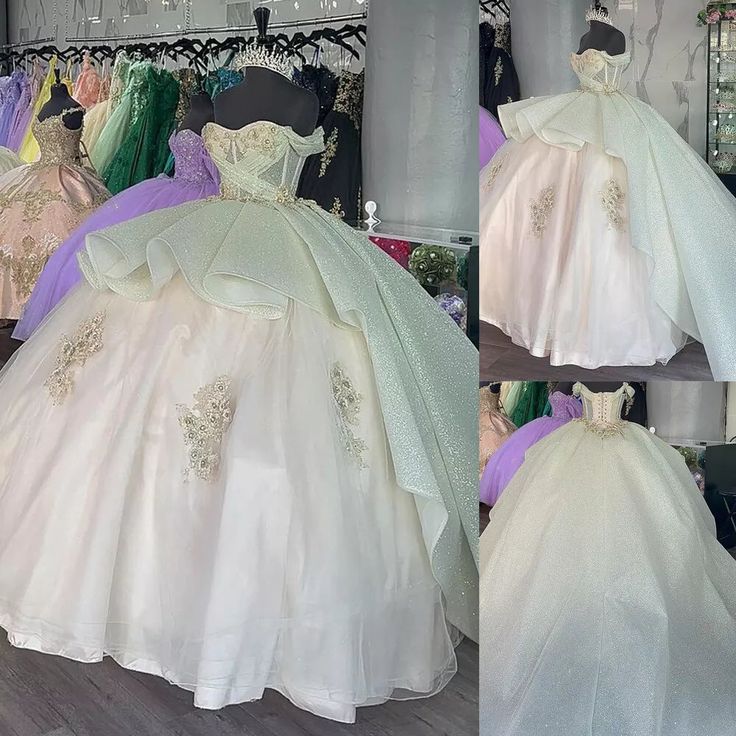 Luxury Quinceanera Dress Applique Corset Ball Gown Classy Prom Sweet 16 Dress