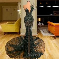 Luxury See Through Beaded Evening Prom Dress Bodycon Sexy Evening Prom Evening Dress
