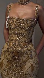 Luxury Sheath Square Neck Gold Short Classy Grade Homecoming Dress Gold Cocktail Dress