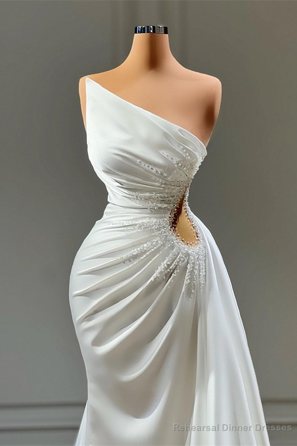 Mermaid Asymmetrical Strapless Floor-length Sleeveless Appliques With Side Train Prom Dress Secondary image