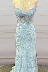 Mermaid Bay Blue Lace Corset Dress