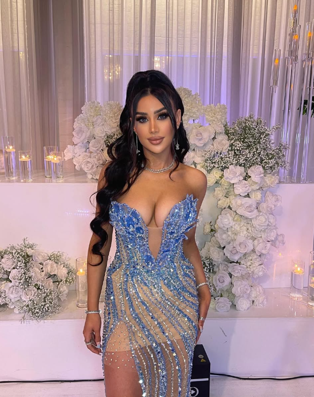 Gorgeous Beaded Slit Classy Prom Dress Classy Evening Dress