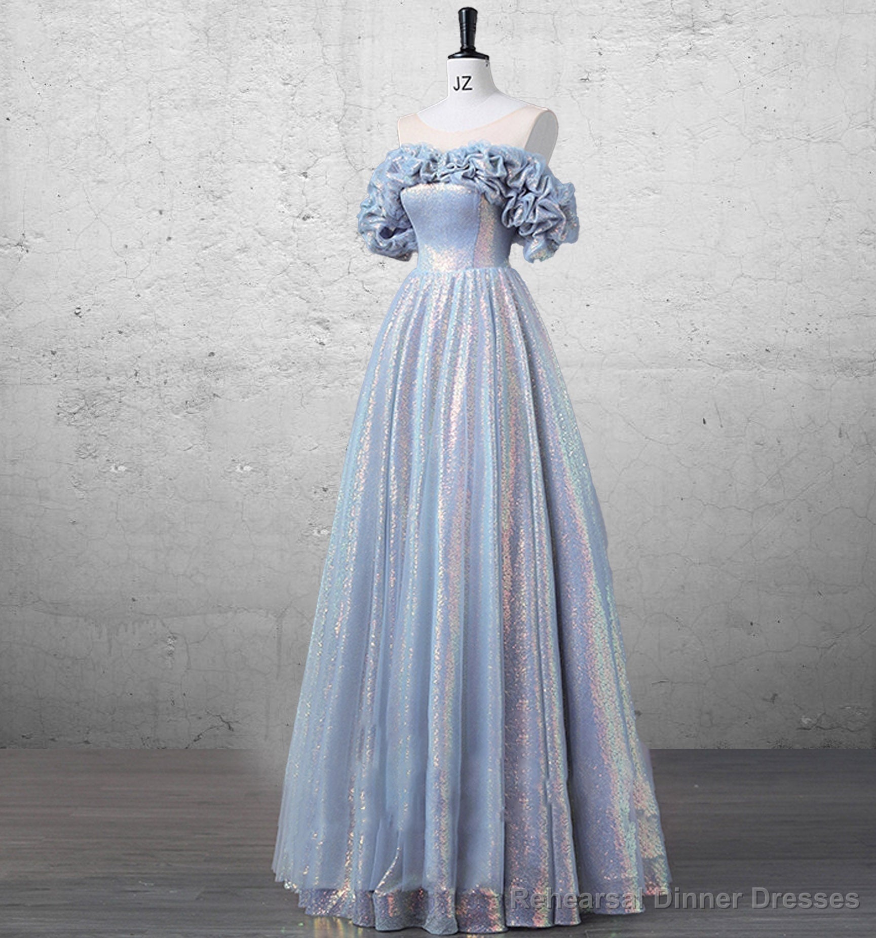 Mermaid  Blue Bridal Gown Fairy Prom Dress Dress Secondary image