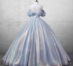 Mermaid  Blue Bridal Gown Fairy Prom Dress Dress