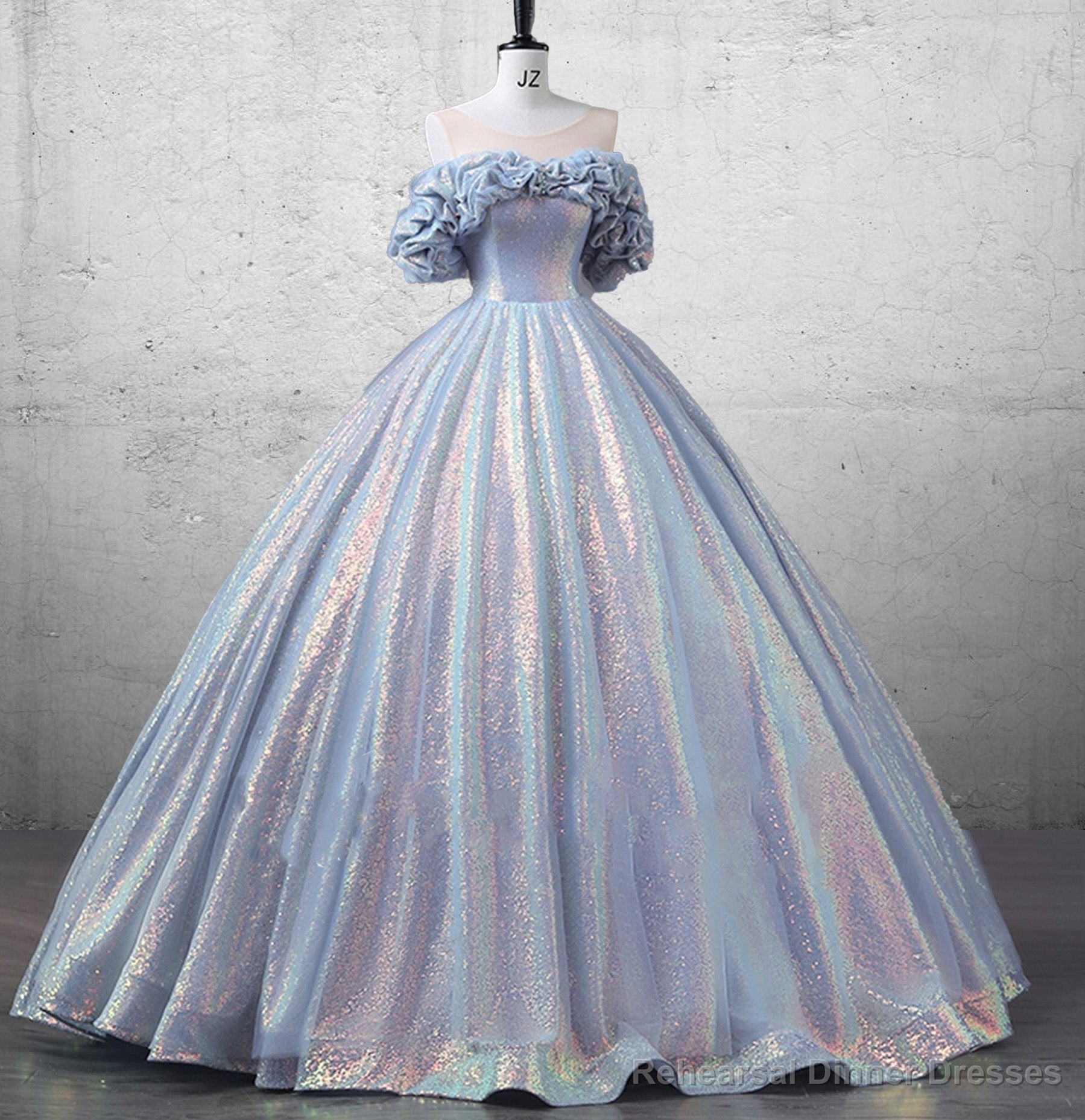 Mermaid  Blue Bridal Gown Fairy Prom Dress Dress Main image