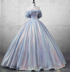 Mermaid  Blue Bridal Gown Fairy Prom Dress Dress