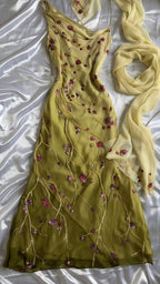 Mermaid Floral Chiffon Classy Evening Classy Prom Dress