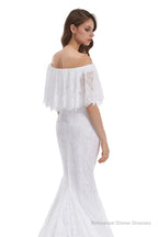 Mermaid Lace Off the Shoulder Wedding Dresses With Train