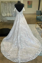 Mermaid Lace/Tulle A-Line Wedding Dress With Open Back