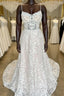 Mermaid Lace/Tulle A-Line Wedding Dress With Open Back