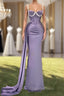 Mermaid Light Purple Satin Corset Gown