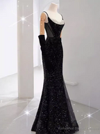 Mermaid Long Prom Dress New Arrival Sexy Black Slit Evening Dress