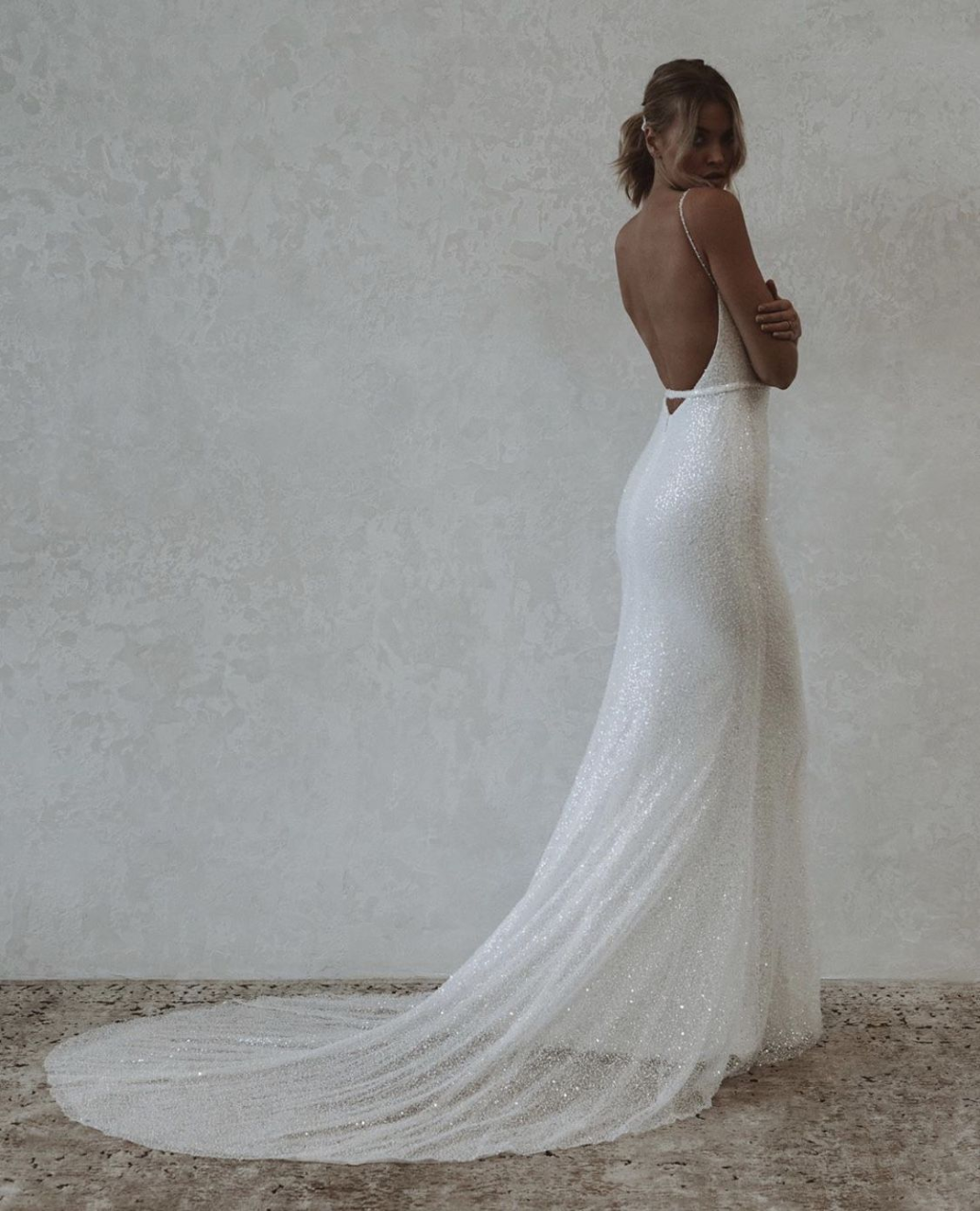 Mermaid Modest Spaghetti Straps Sparkly Long Beach Classy Prom Dress