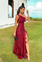 Mermaid One Shoulder Long Classy Prom Dress