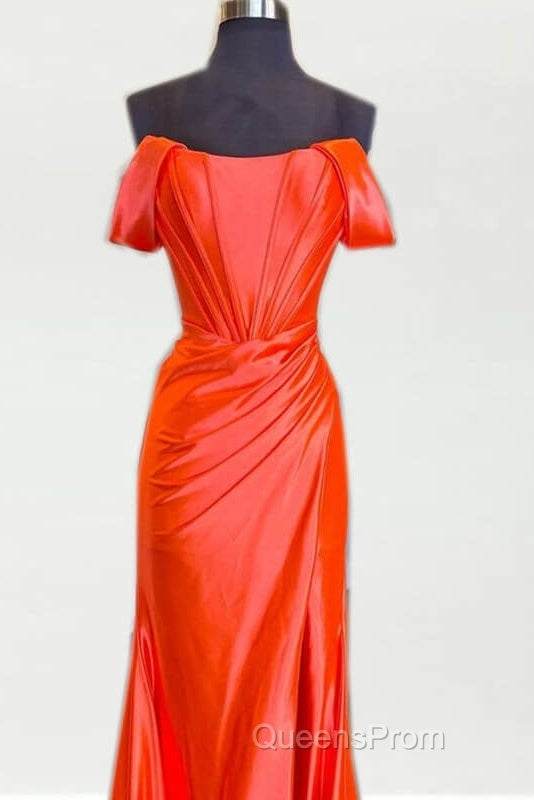 Mermaid Orange Off The Shoulder Dress Secondary image