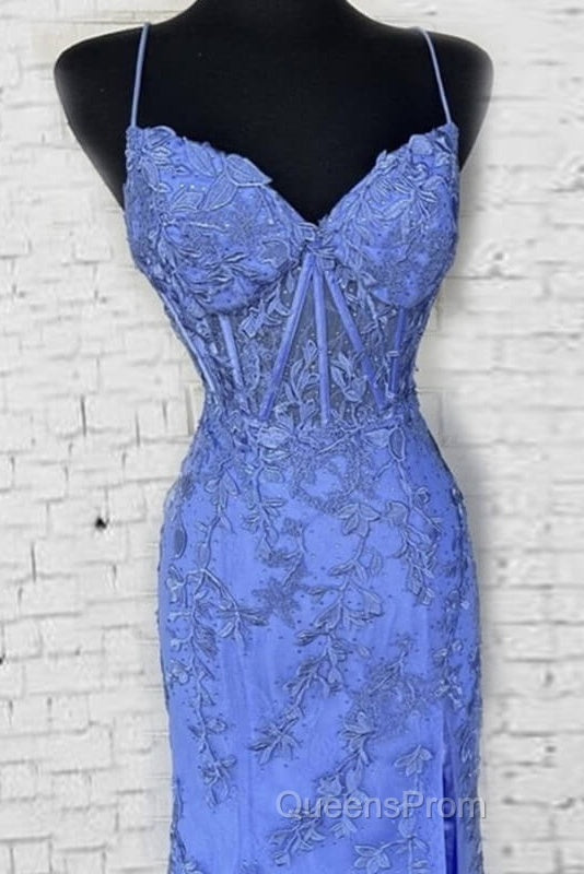 Mermaid Periwinkle Lace Overlay Dress Secondary image