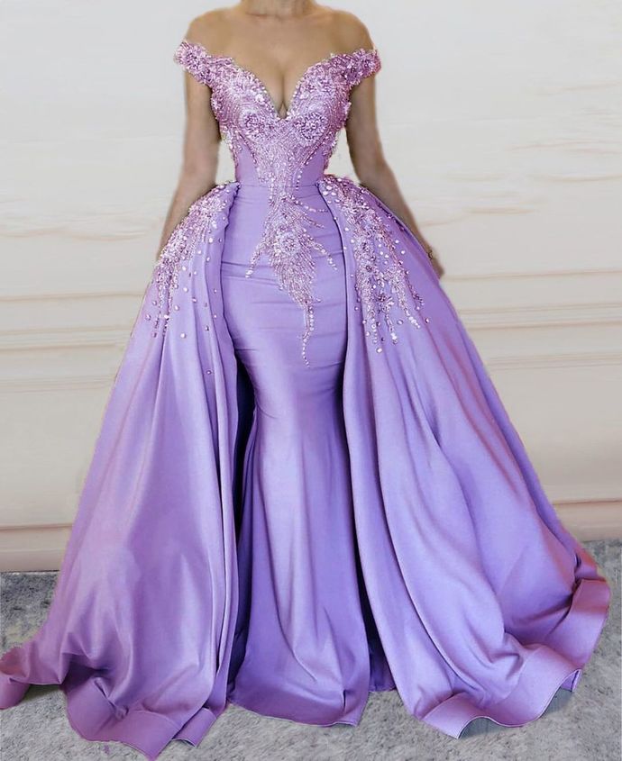 Mermaid Classy Prom Dress Long V Neck Classy Evening Gown Beaded Main image