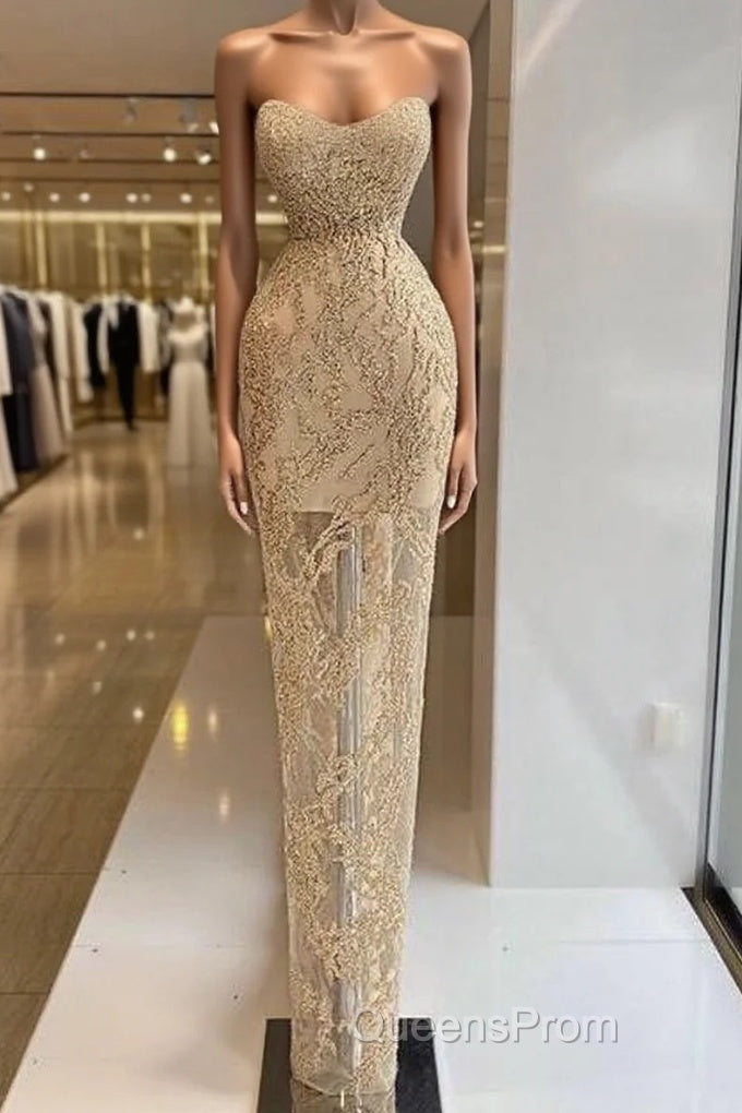 Mermaid Evening Prom Dress With Appliques
