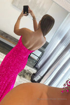Mermaid Royal Blue Sequin Prom Dress