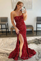 Mermaid Royal Blue Sequin Prom Dress