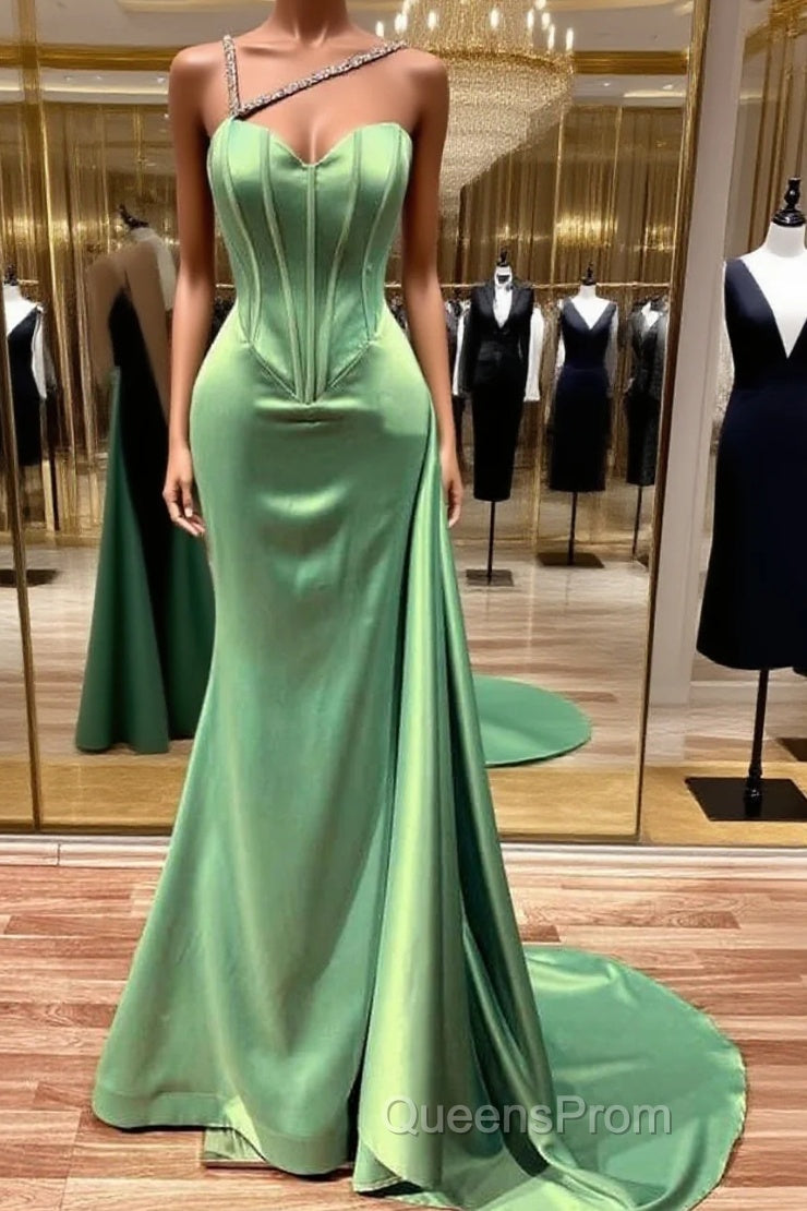 Mermaid Sage Corset Slit Dress Main image