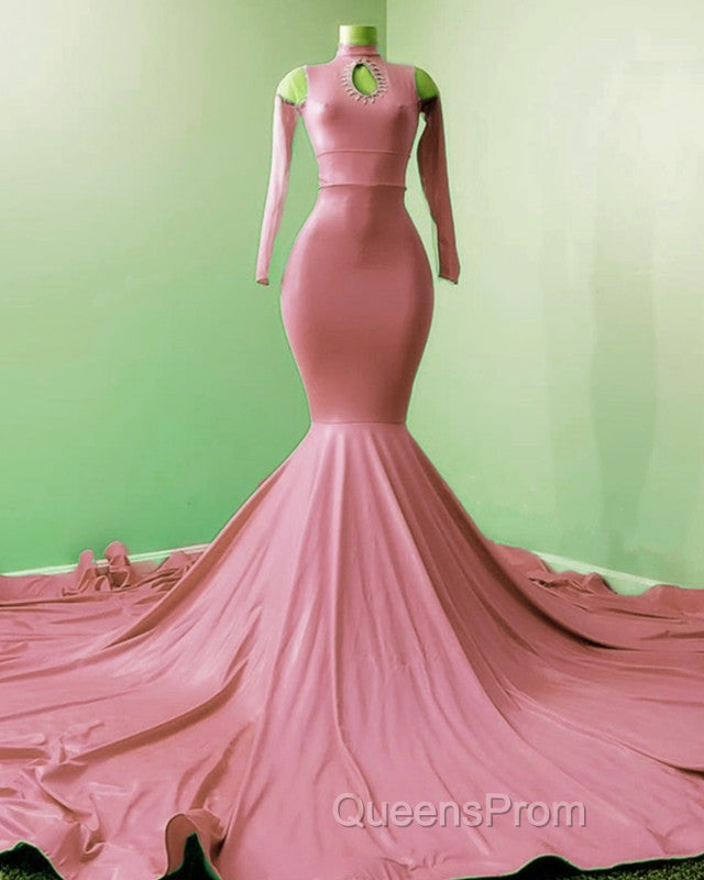 Mermaid Satin Cold Shoulder Evening Prom Dress Secondary image