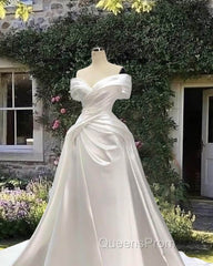 Mermaid Satin Off The Shoulder Wedding Dress