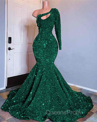 Mermaid Sequin One Shoulder Evening Prom Dress