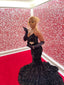Mermaid Sequins Black Long Classy Prom Dress 22Th Birthday Outfits With Sleeves
