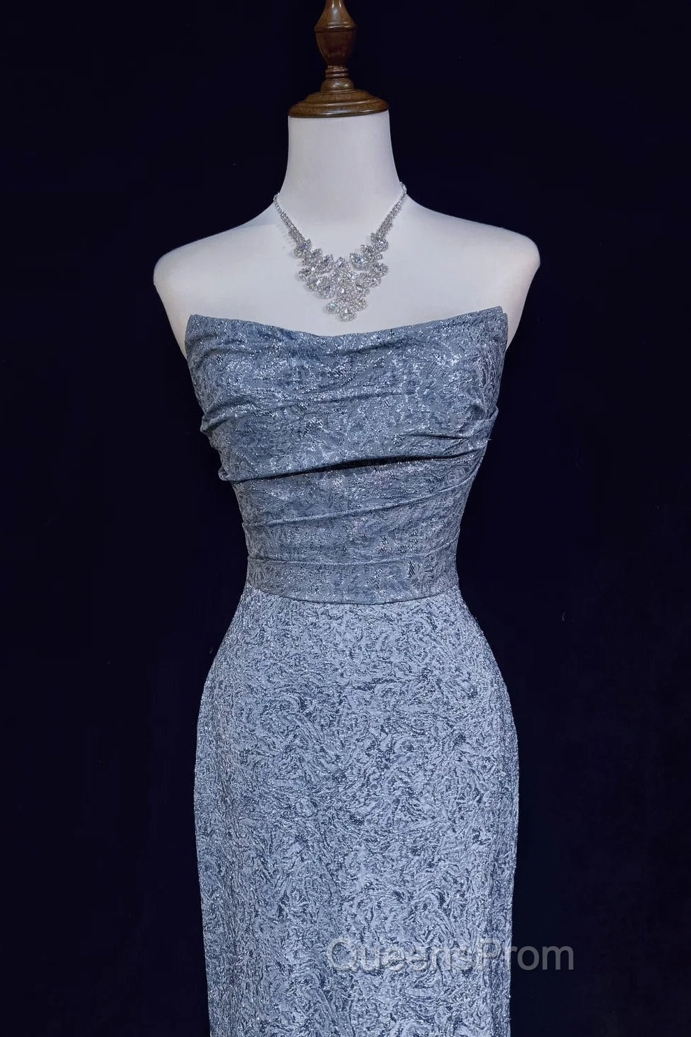 Mermaid Strapless Sequined Long Evening Prom Dress Elegant Formal Evening Dress Secondary image