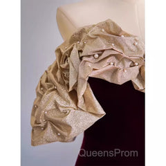 Mermaid Strapless Wine Red Long Evening Prom Dress