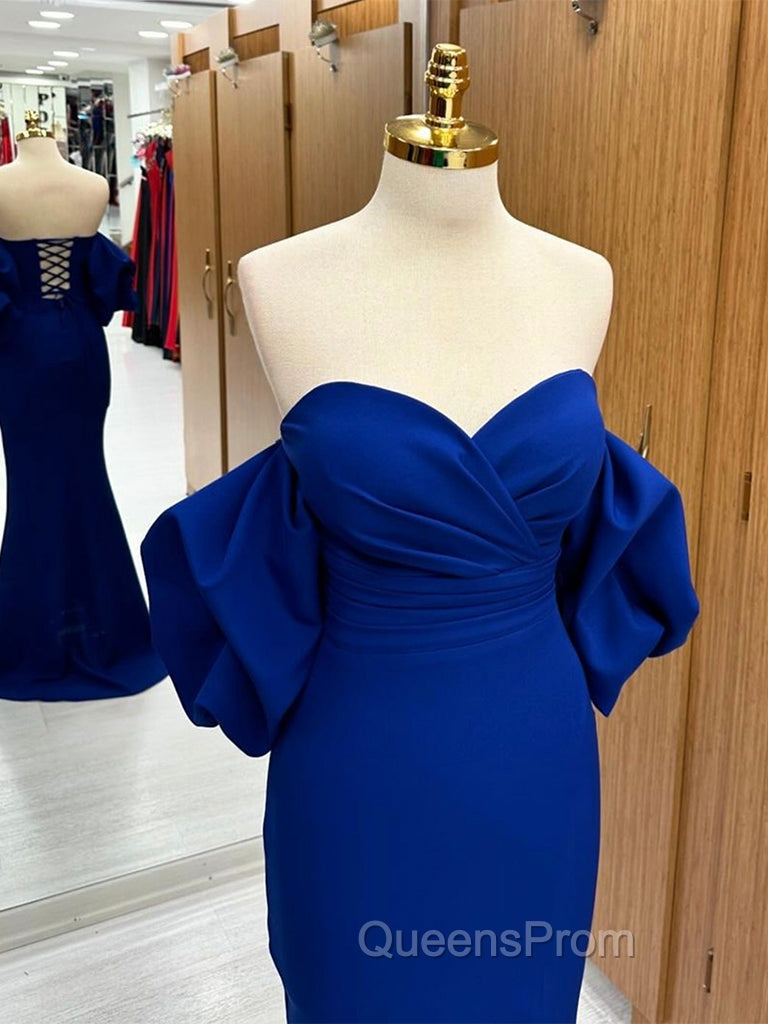 Mermaid Sweetheart Neck Satin Royal Blue Long Evening Prom Dress Secondary image