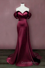 Mermaid Violet Evening Prom Dress Off The Shoulder