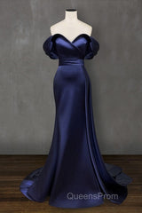 Mermaid Violet Evening Prom Dress Off The Shoulder