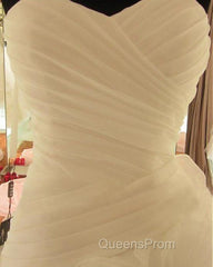 Mermaid Wedding Dress Sweetheart Organza Ruffles Train