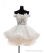 Mini Tulle Lace Short Prom Dress, Lace Cute Homecoming Dress