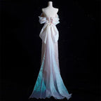 Modest A Line Off The Shoulder Pink Sequin Long Floor Length Pearls Classy Prom Dress