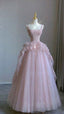 Modest Ball Gown Straps Pink Tulle Classy Prom Dress 22Th Birthday Outfit